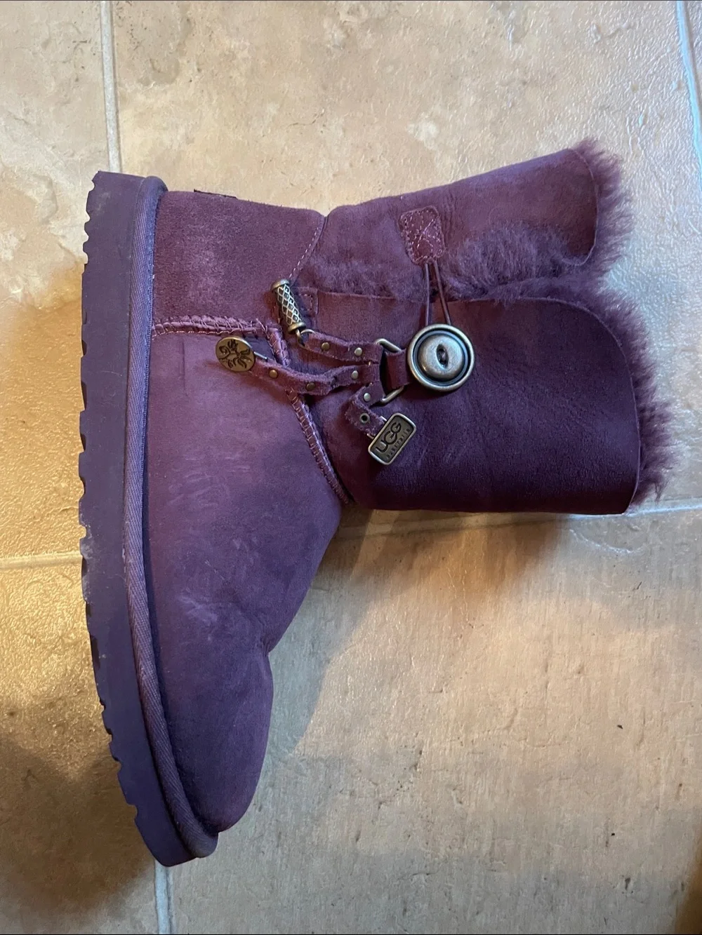 UGG Women's Button Boot in Plum
